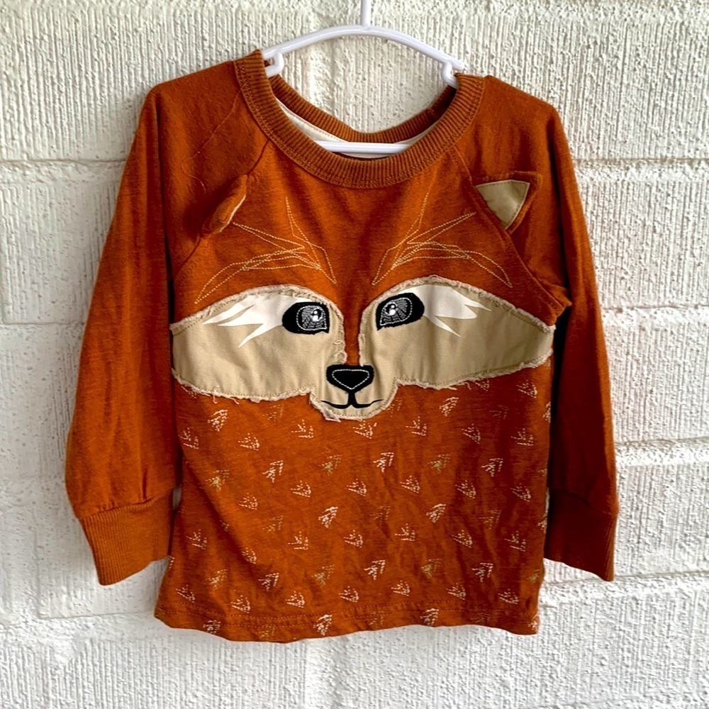 OshKosh B'gosh Orange Fox Long Sleeve Shirt sz 2T
